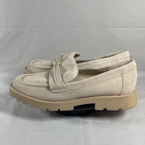 Dolce Vita Women's‎ Ivory Suede Elias Slip On Lug Sole Loafers Shoe Size 10-NEW - Picture 3 of 8